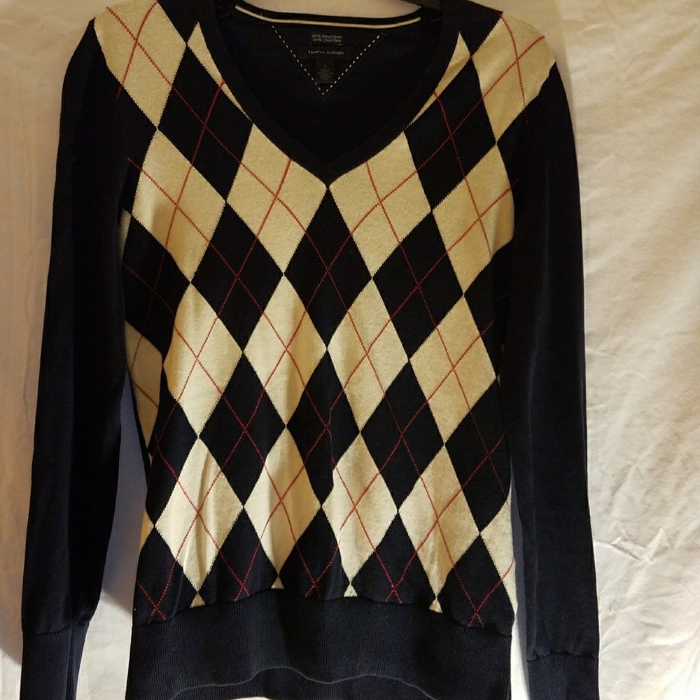 Navy Blue Authentic Tommy Hilfiger Oxford sweater